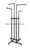 Single-Pole Adjustable Retail Clothing Display Racks