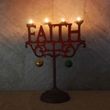 Christmas Candle Holder, Faith Mould Tea Light Candle Holder