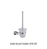 Wall Mounted Zinc Alloy Toilet Brush Holder Chrome Finish 61805