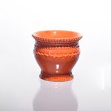 Orange Ceramic Cup Candle Holders