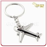 Custom 3D Airplane Nickel Plated Metal Keychain