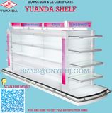 Supermarket Display Gondola Shelves with LED Lamp for Cosmetics