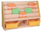 Wooden Library Bookshelf for Primary School, Middle School, High School, University