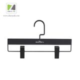 Men Garment Plastic Cloth Hanger with Metal Clips