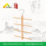 Wooden Belt Hanger with Four Layers Bar