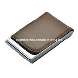 Promotion Gift Metal PU Leather Business Card Case