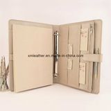 Genuine Leather A4 Pad File Folder for Left-Hander