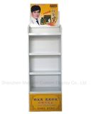 Customized Logo Metal Pegboard Floor Shelf Stand Shampoo Display Rack