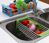 Flexible Stainless Steel Draining Rack for Kitchen Sink