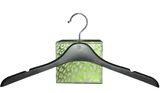 No Slip Sportswear Black Plastic Clothes Hanger