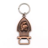 3D Antique Copper Beer Bottle Opener Key Chain Keyring Keyholder