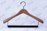 Fashion Clothes Wood Hanger with Velvet Covered Cross Bar Ylwd84660h-Ntl4 for Branded Store, Fashion Model, Show Room