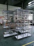 Hotel Furniture Fabrication Stainless Steel Display Shelves Artistic Racks Could Do Many Colors