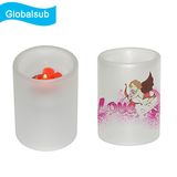 Wholesale Blank Frosted Glass Candle Holder for Promotion Gift