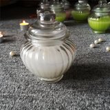 White Lily Aroma High-Quality Glass Jar Candle with Label