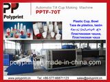 Pptf-70t Automatic Tilt Cup Making Machine with Stacker