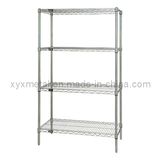 4-Tier Chrome Plated Wire Shelves Metal Display Rack