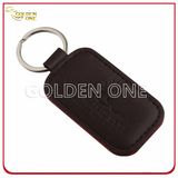 Custom Style Hot Stamped Brown PU Leather Key Tag