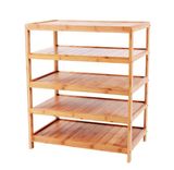 Bamboo 5-Layers Shelves 5-Tier Rack