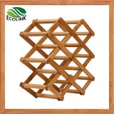 Natural Bamboo Wine Bottle Display Rack