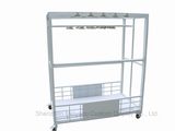 Factory Supply Metal Pulley Movable Mats Vertical Display Rack Carpet Vertical Shelf