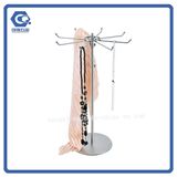 Fashionable Roating Stainless Steel Scarf Shop Display Stand