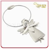 Customized 3D Pretty Angel Shape Metal Keyring