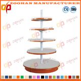 Hot USA Metal Powder Coating Supermarket Round Display Shelf (Zhs49)