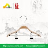 Wooden Laminated Clothes Hangers with Clips (WLH009)