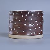 Hand Painted Brown Glazing Ceramic Candle Holders