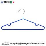 Audited Supplier Blue PVC Coated Metal Laundry Wire Clothes Hanger