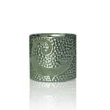 Cylinder Embssoment Silver Plating Straight Walled Ceramic Candle Holders