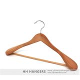 Non Slip Trouser Bar Suit Black Household Anti-Slip Wood Hangers for Jeans Wooden Clothes Hanger for Jeans