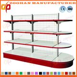 Supermarket Double Sided Back Wire Mesh Display Shelf (Zhs136)