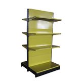 Supermarket Commodity Display Shelves Yellow Back Hole Rack