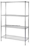 China Manufacturer 4 Tier Metal Shelf Rack Storage Commercial Wire Shelving with NSF Approval