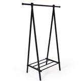 Stable Metal Clothes Rack with Storage Shelf