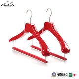 Custom Luxury Red Best Wooden Coat Suit Hanger with Bar