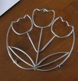 Flower Outline Houseware Metal Pot Holder Rack