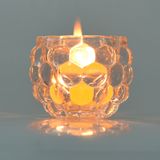 Cup Shape Crystal Glass Candle Holder for Decoration