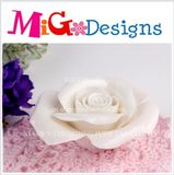 Classical Grace Ceramic Flower OEM Ivory Candle Holder