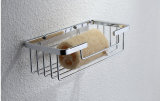 Wall Mounted Brass Rectangular Tub and Shower Basket Wall Mount