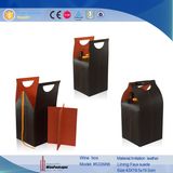 4 Bottles Foldable PU Leather Decorative Wine Bottle Holders (5335R6)