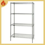 4 Layers Chrome Display Wire Shelving, Metal Steel Shelves, Storage Rack