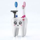 Teeth Style Toothbrush Holder 4 Hole Cartoon Toothbrush Stand Tooth Brush Shelf