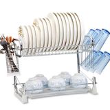 Chrome 2 Tiers Kitchenware Dish Drying Rack