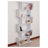 S Shaped Display Wall Wooden Mounted Bookshelf Designs