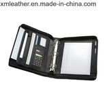 Professional Leather Binder Portfolio with Notepad Holder