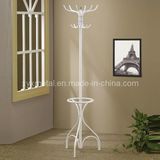 White Metal Coat Hat Rack Hall Tree Hanger