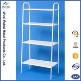 4 Layers Slanted White Home Storage Shelf